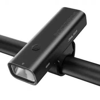 Rockbros 24710012001 Front Bike Light 800 lm with USB-C – USB-A Cable, Black
