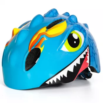 Wozinsky Children's Bicycle Helmet, Dragon Motif, Lightweight, 50-54 cm, Blue