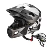 ROCKBROS TS-61 Kids' Convertible Full-Face Bike Helmet with Detachable Chin Guard, Size M (54-57 cm), Grey