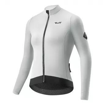 ROCKBROS Women's YDWT006 TVI Insulated Cycling Jacket for Autumn/Winter, White-Grey, Size M