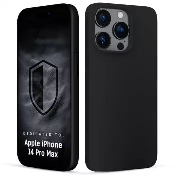 3MK PROTECTION Hardy Mellow Case for Apple iPhone 14 Pro Max - Black, Flexible TPU, Drop Protection