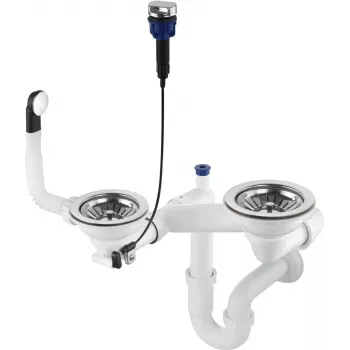 DEANTE Space-Saving Siphon for 1.5 and 2-Bowl Granite Sinks