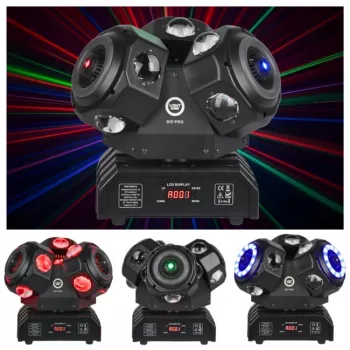 LIGHT4ME SID PRO 5-in-1 Moving Head Light with Beam, Wash, Strobe, Laser and Gobo Effects