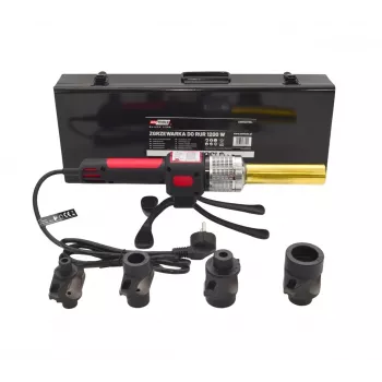 AWTOOLS 1200W Socket Fusion Welding Machine for PVC PP PE PB PPR Pipes, 16-32mm, 4 Nozzle Pairs, Adjustable Thermostat, Metal Housing