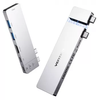 VENTION 6-in-2 Thunderbolt 5 Docking Station 8K@240Hz 80Gbps 140W PD DisplayPort 2.1 USB-C