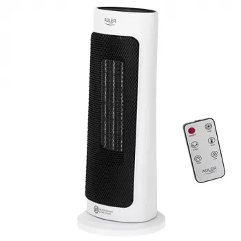 Adler AD 7738 Ceramic Fan Heater 2000W with Remote Control, White