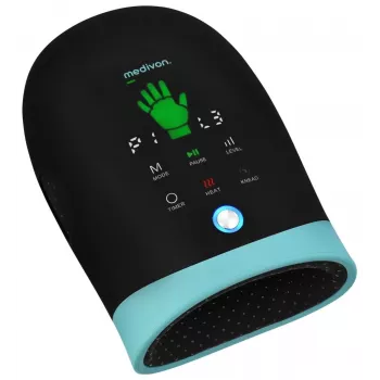 MEDIVON Hand Max Hand and Wrist Massager with Heat, Black