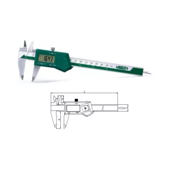 150 mm Digital Vernier Caliper with Data Output, 6 inch, Stainless Steel, 3V