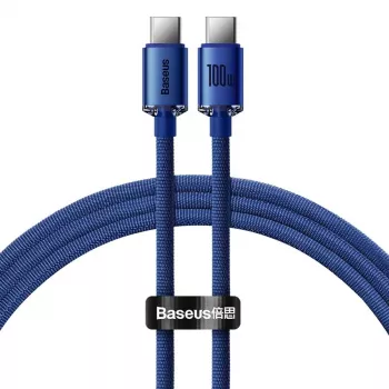 Baseus USB-C to USB-C Crystal Shine Cable 100W 1.2m Blue