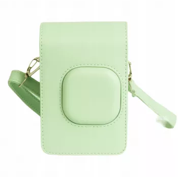 LOVEINSTANT Green PU Leather Case for Fujifilm Instax Mini LiPlay - Vintage Camera Case with Adjustable Shoulder Strap
