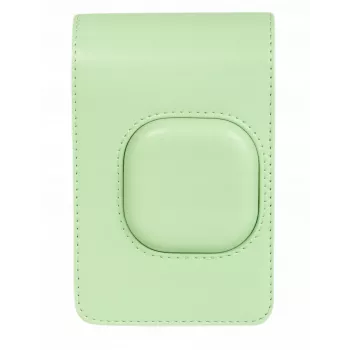 LOVEINSTANT Green PU Leather Case for Fujifilm Instax Mini LiPlay - Vintage Camera Case with Adjustable Shoulder Strap