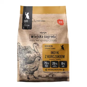 Wiejska Zagroda Dry Food for Cats Turkey & Chicken Kitten 400g