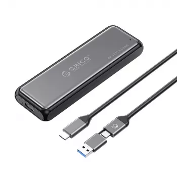 Orico DDM2-C3-G2 M.2 NVMe SSD Enclosure USB-A USB-C 3.2 10Gb/s Grey