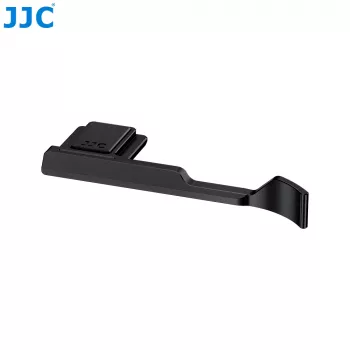 JJC Thumb Grip for Fujifilm X-M5 Camera - Aluminium Alloy Hand Grip Enhancer with Hot Shoe Mount, Black