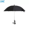 JJC Camera Rain Umbrella with Super Clamp Mount, 63 mm Jaw Opening, 1/4 inch & 3/8 inch Thread, Black