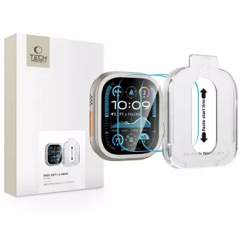 Tech-Protect Easy Set+ Screen Protection for Apple Watch Ultra 1/2/3 (49 mm), 2-Pack