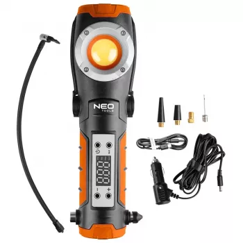 NEO TOOLS 800 lm Cordless Work Light with Integrated Air Compressor