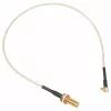 MikroTik ACMMCXRPSMA 0.26m MMCX to RP-SMA plug coaxial pigtail cable, 50 Ohm, RG178, black