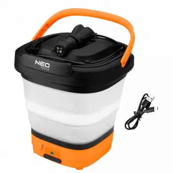 NEO TOOLS 12V Cordless High-Pressure Cleaner 5 bar with Folding Bucket and USB-C Charging