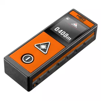 NEO TOOLS Laser Distance Meter, 40 m Range, Touchscreen