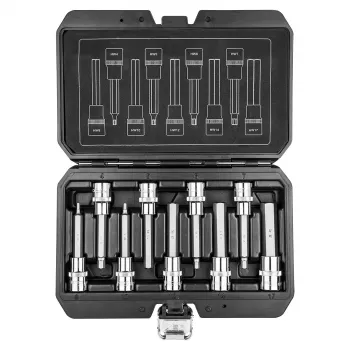 NEO TOOLS Hex Bits on Socket 100 mm, 9-Piece Set