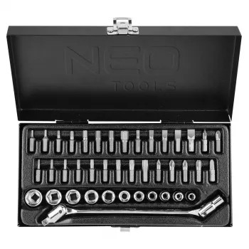 NEO TOOLS 1/4 inch Socket Set, 41 pcs.