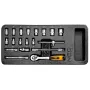NEO TOOLS 1/4 inch Socket Set, 19-Piece, Insert
