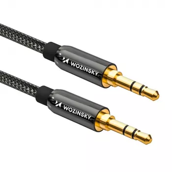 Wozinsky universal 3.5mm AUX audio cable 2x jack plugs 1.5m black