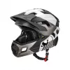 ROCKBROS TS-61 Children's Bicycle Helmet with Removable Chin Guard, Size S (48-52 cm), Grey
