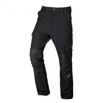 NEO TOOLS Mix&Match Work Trousers 4-Way Stretch Black-Orange Size M
