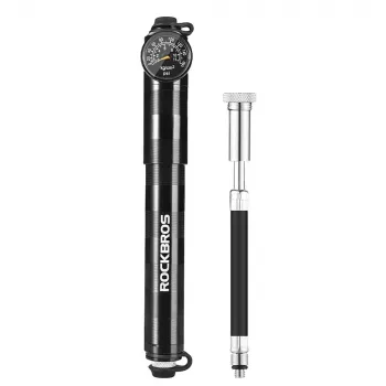 ROCKBROS HQ-67A-L03 BK Mini Bicycle Pump with Pressure Gauge - Black