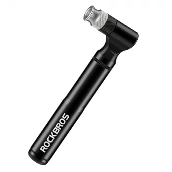 ROCKBROS JG-PB-11 Bicycle Repair Kit with 120-PSI Mini Pump, 16-in-1 Multitool, Glueless Patches, Tyre Levers, Storage Bag - Black