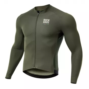 ROCKBROS 15220003003 ROAD TO SKY Men's Long-Sleeve Cycling Jersey M - Green