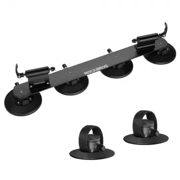 ROCKBROS XP1002 Suction Cup Roof Rack for 2 Bicycles - Black