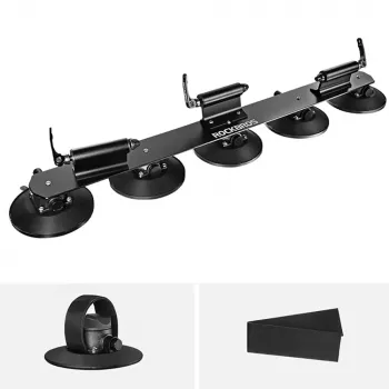ROCKBROS XP1003 Suction Cup Roof Bike Rack for 3 Bikes - Black