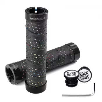 ROCKBROS GR0112 Ergonomic Double Lock-On Bicycle Grips, Black