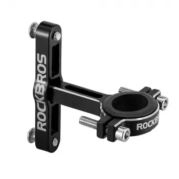 ROCKBROS KS-416 Aluminium Adjustable Bottle Cage Adapter - Black