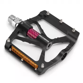 ROCKBROS K307PT Aluminium Platform Pedals with Reflectors - Black
