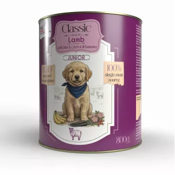 Syta Micha Wet Food for Puppies Lamb with Carrots – 800g Can