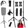 DNA Professional DNA BOX2 Set Bag Speaker Stand Pair with Carry Bag, 35 mm Pole, 100-180 cm Height, 30 kg Load, Black