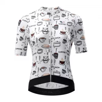 ROCKBROS Women's Short-Sleeve Cycling Jersey 15110005003, Size S, White