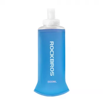 ROCKBROS Soft Flask 500 ml Blue - Collapsible Drinking Bottle for Running, Trail Running, Cycling, Hiking