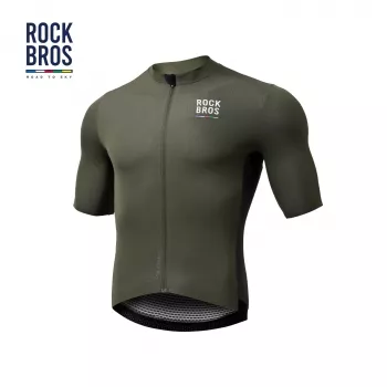 ROCKBROS ROAD TO SKY Men's Short-Sleeve Cycling Jersey Green Size S