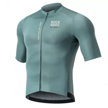 ROCKBROS ROAD TO SKY Men's Short-Sleeve Cycling Jersey Grey-Blue Size L