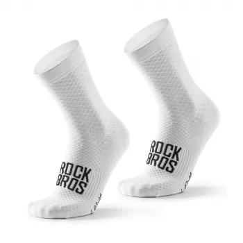 Rockbros ROAD TO SKY 49210016001 Cycling Socks, 36-38, White