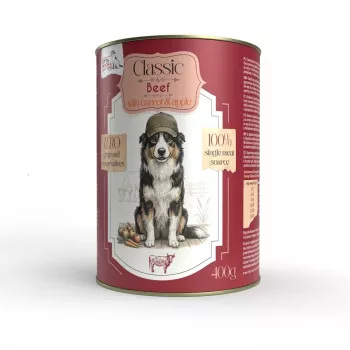 Syta Micha Grain-Free Wet Food for Dogs with Beef and Carrot - 400 g Tin