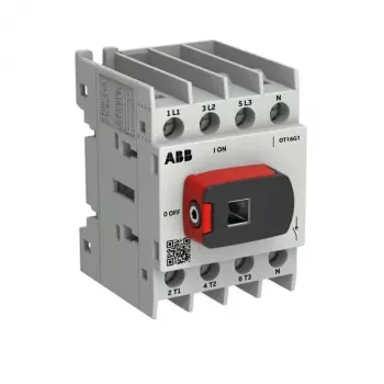 ABB OTOT16G1-4BSN2Plus 16 A 4-Pole Front-Operated Switch Disconnector with Black Handle