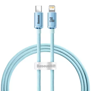 Baseus Crystal Shine USB-C to Lightning Cable 20W, 1.2m, Blue