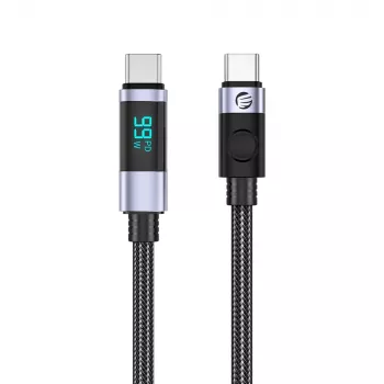 ORICO LDC2C USB-C to USB-C PD 100W Cable with LED Power Display, 480 Mbps, 3 m, Black