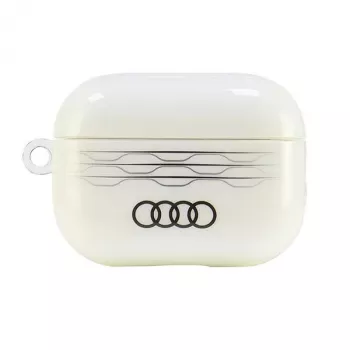 Audi IML Geometric Pattern AirPods Pro 2 Case White